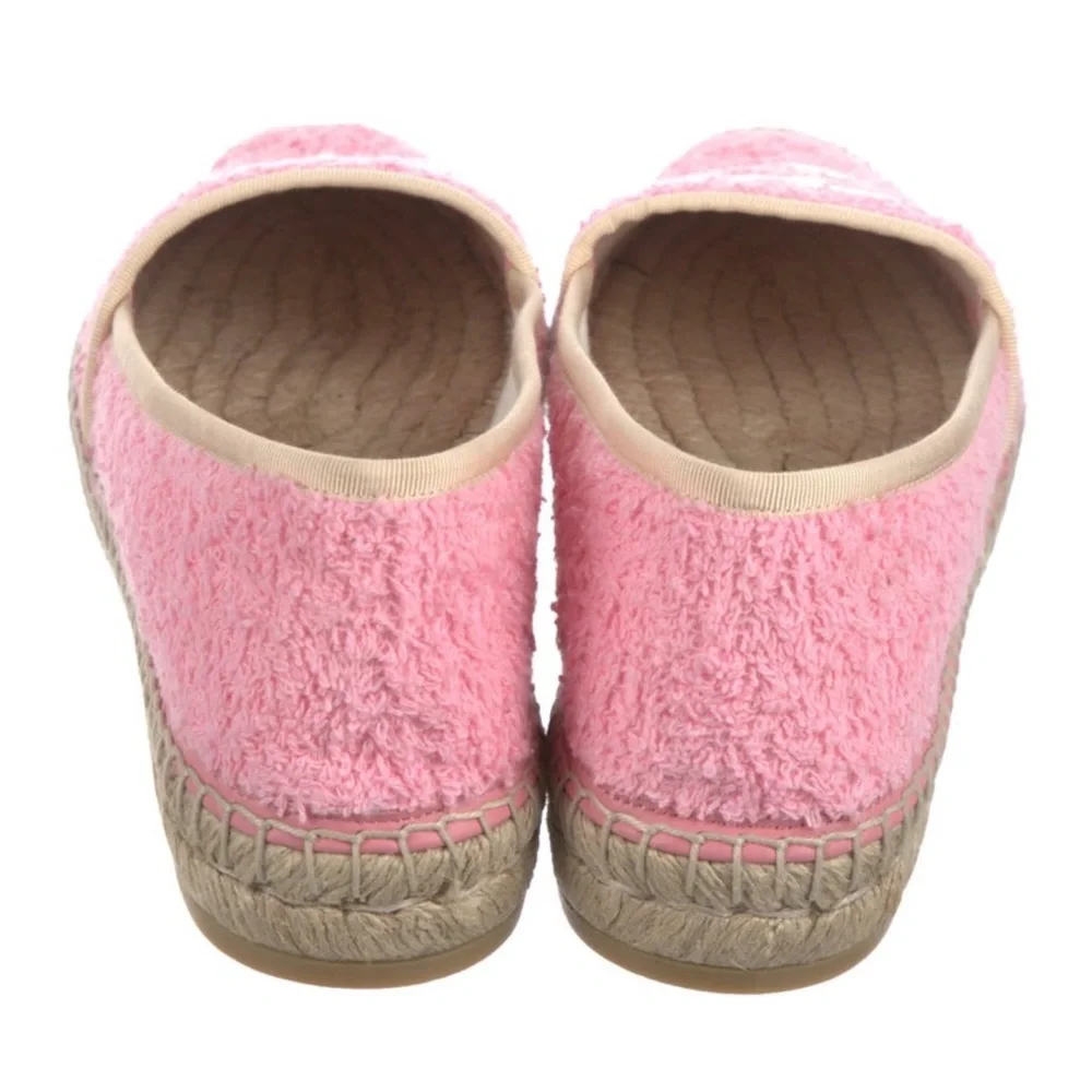 Gucci Interlocking G Terry Cloth Espadrilles EU39 US8.5 Pink; Full inclusion